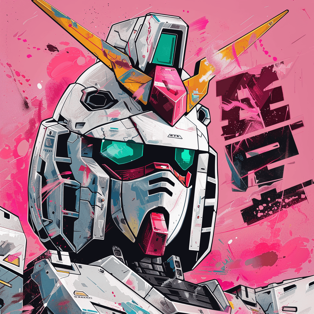 Mecha Art Graffiti Style - Gundam Anime Illustration - Image 6