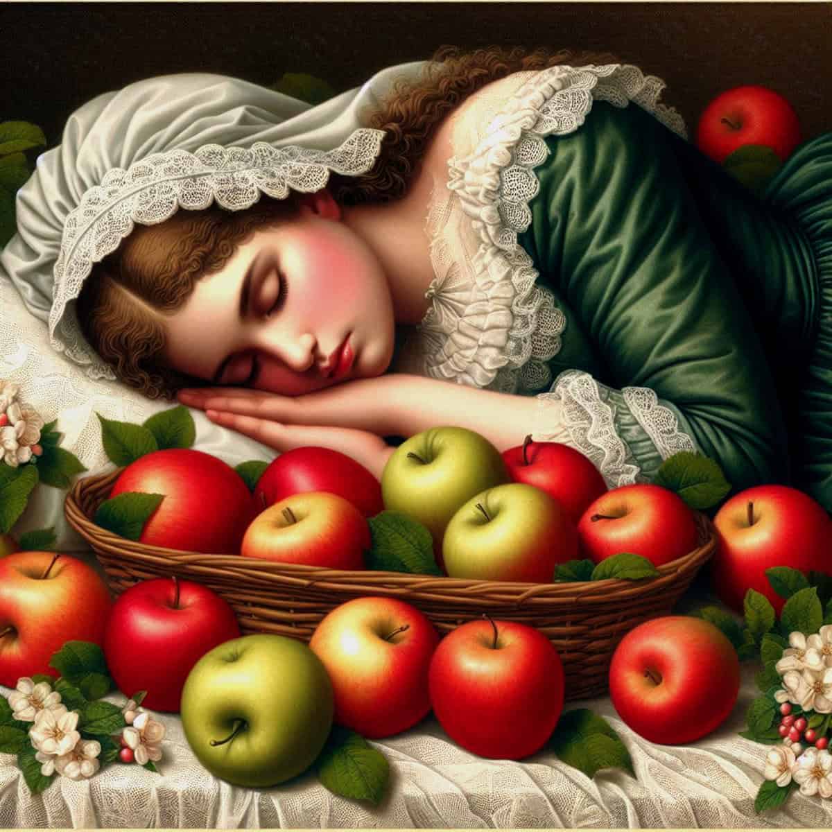 Reclining Figure with Basket of Apples